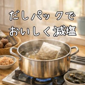 だしパックでおいしく減塩